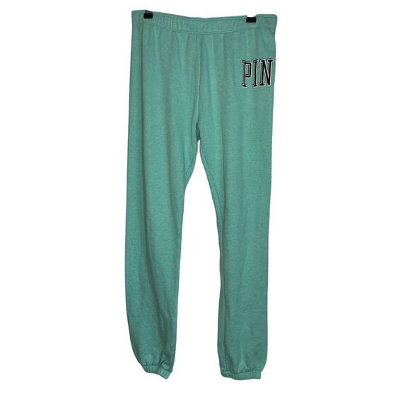 PINK Victoria's Secret Teal Lightweight Jogger Sweat Pants Women's Size Small - Picture 1 of 6
